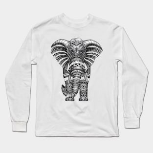 elephant with aztec pattern Long Sleeve T-Shirt